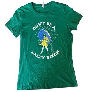 Graphic T “Don’t Be A Salty *W*itch” Women’s S / Juniors L in Kelly Green